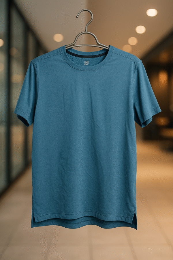 🛍️ Imported All in Motion™ Heather Blue Performance T-Shirt – Size Small