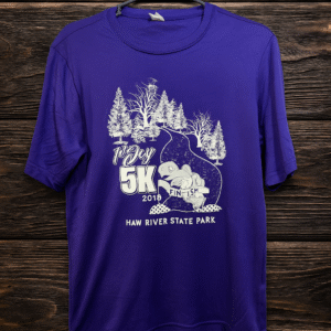 2018 Haw River State Park "1st Day 5K" Purple T-Shirt (XL)