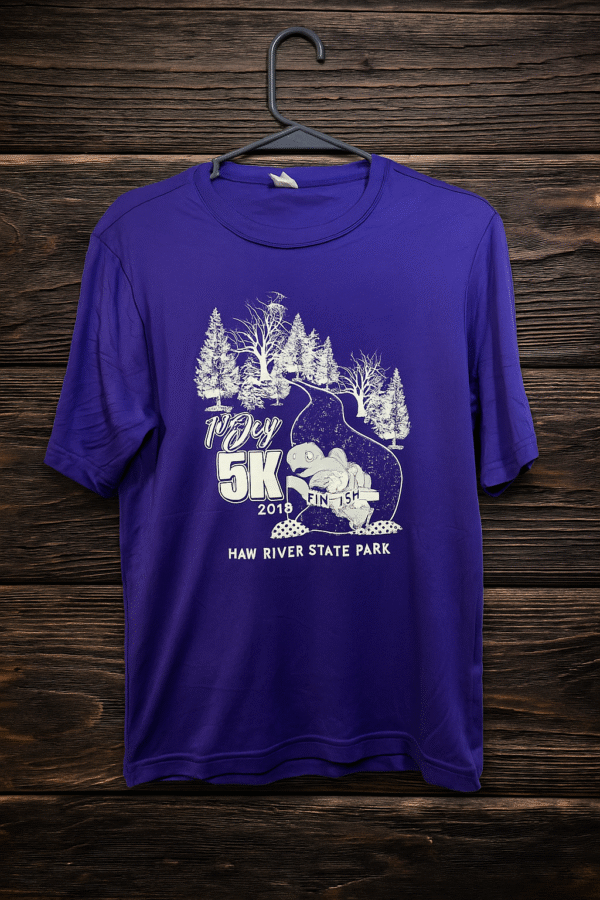 2018 Haw River State Park "1st Day 5K" Purple T-Shirt (XL)